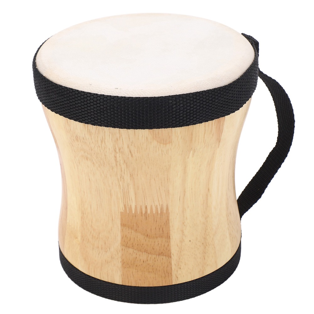 Bongo Drum Set - Premium houten+schapenvel handtrommelset, houtkleurige handpan-trommels, bongo-handtrommel